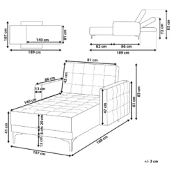 Chaise Longue En Cuir PU Blanc ABERDEEN -Promos Chesteris Boutique meridienne 17476577