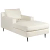 Chaise Longue En Velours Beige GUERET