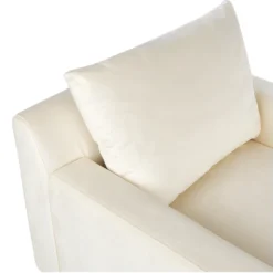 Chaise Longue En Velours Beige GUERET -Promos Chesteris Boutique meridienne 17476655