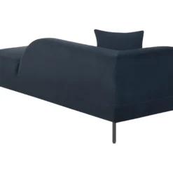 Chaise Longue Côté Gauche Bleu Foncé LE CRAU -Promos Chesteris Boutique meridienne 17476677