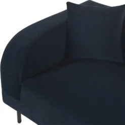Chaise Longue Côté Gauche Bleu Foncé LE CRAU -Promos Chesteris Boutique meridienne 17476679