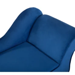 Mini Chaise Longue En Velours Bleu Côté Droit BIARRITZ -Promos Chesteris Boutique meridienne 17476719