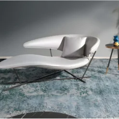 Canapé En Simili-cuir Et Acier Noir 6172 ANGEL CERDA