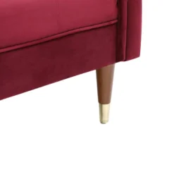 Méridienne Gauche En Velours Bordeaux UMARI -Promos Chesteris Boutique meridienne 19409217