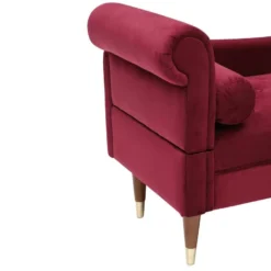 Méridienne Gauche En Velours Bordeaux UMARI -Promos Chesteris Boutique meridienne 19409283