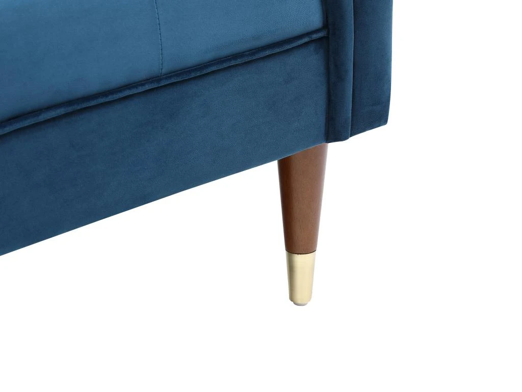 Méridienne Gauche En Velours Bleu Canard UMARI 6 Méridienne Gauche En Velours Bleu Canard UMARI – Image 6