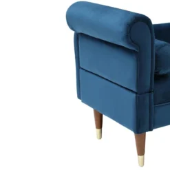 Méridienne Gauche En Velours Bleu Canard UMARI 12 Méridienne Gauche En Velours Bleu Canard UMARI -Promos Chesteris Boutique meridienne 19409291