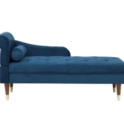 Méridienne Gauche En Velours Bleu Canard UMARI 10 Méridienne Gauche En Velours Bleu Canard UMARI -Promos Chesteris Boutique meridienne 19409313