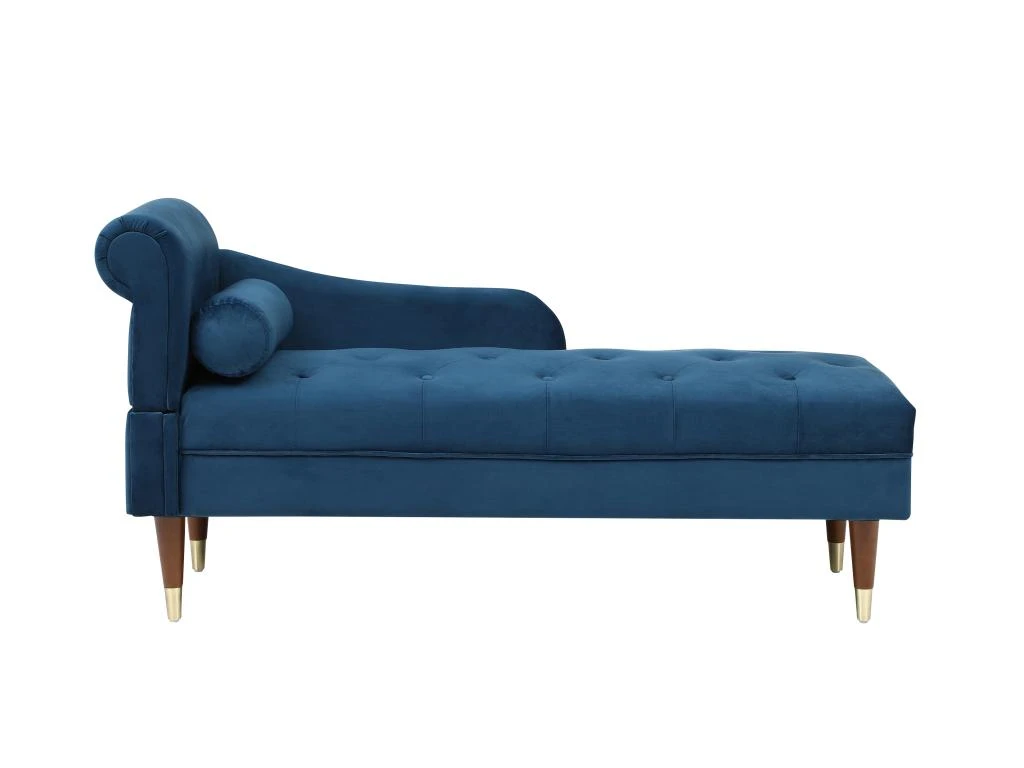 Méridienne Gauche En Velours Bleu Canard UMARI 3 Méridienne Gauche En Velours Bleu Canard UMARI – Image 3