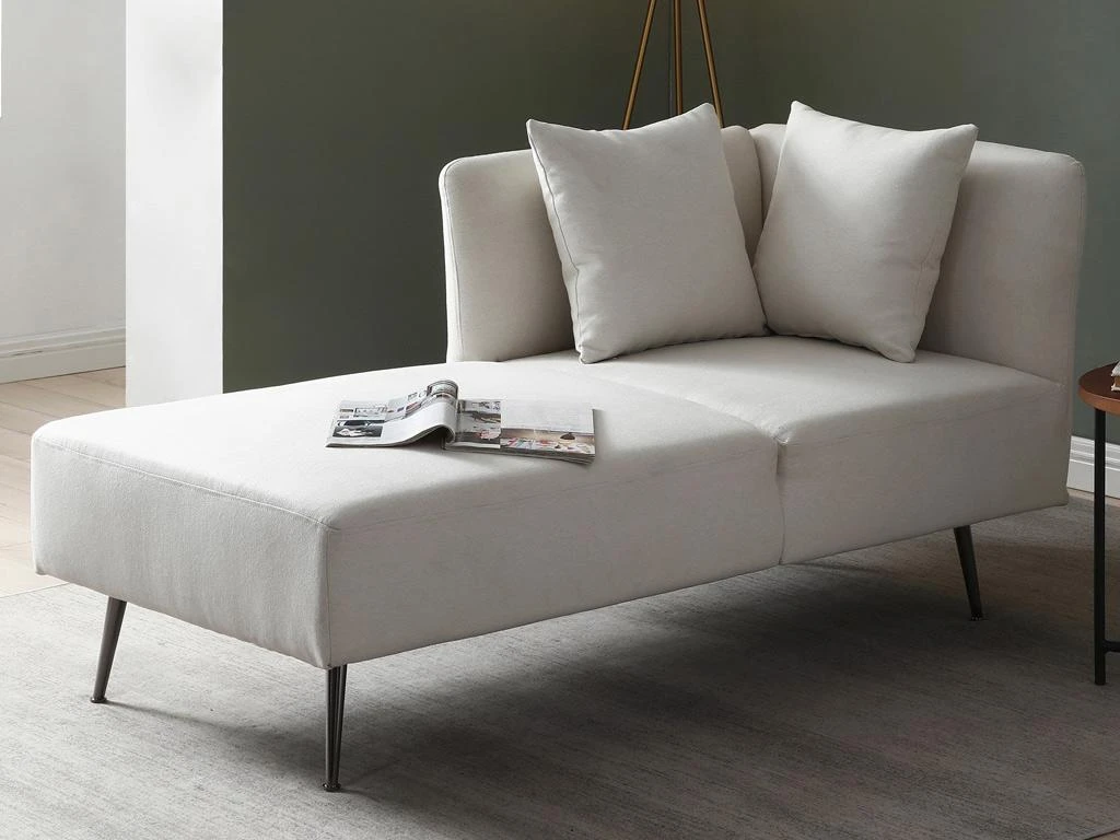 Méridienne Droite En Tissu Crème NAPASA 8 Méridienne Droite En Tissu Crème NAPASA – Image 8