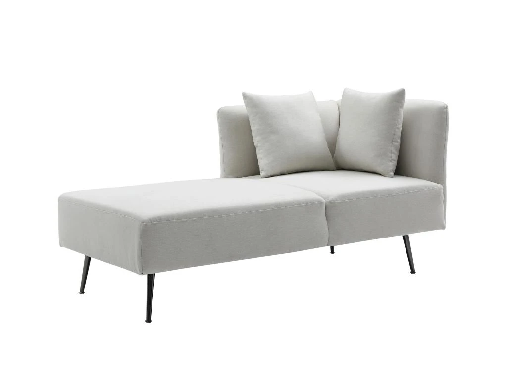 Méridienne Droite En Tissu Crème NAPASA 2 Méridienne Droite En Tissu Crème NAPASA – Image 2