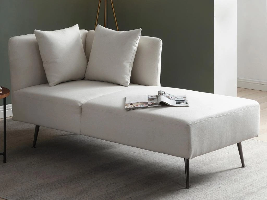 Méridienne Gauche En Tissu Crème NAPASA 8 Méridienne Gauche En Tissu Crème NAPASA – Image 8