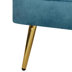 Chaise Longue Côté Droit En Velours Bleu Marine ALLIER -Promos Chesteris Boutique meridienne 19961763