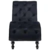 Chaise Longue Noir Velours