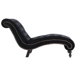 Chaise Longue Noir Velours 11 Chaise Longue Noir Velours -Promos Chesteris Boutique meridienne 21081517