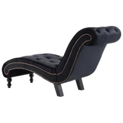 Chaise Longue Noir Velours 12 Chaise Longue Noir Velours -Promos Chesteris Boutique meridienne 21081519