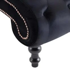 Chaise Longue Noir Velours 13 Chaise Longue Noir Velours -Promos Chesteris Boutique meridienne 21081521