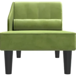 Chaise Longue Avec Traversin Vert Clair Velours 12 Chaise Longue Avec Traversin Vert Clair Velours -Promos Chesteris Boutique meridienne 22644875