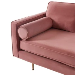 Méridienne Gauche En Velours KAHEL - Vieux Rose -Promos Chesteris Boutique meridienne 496561