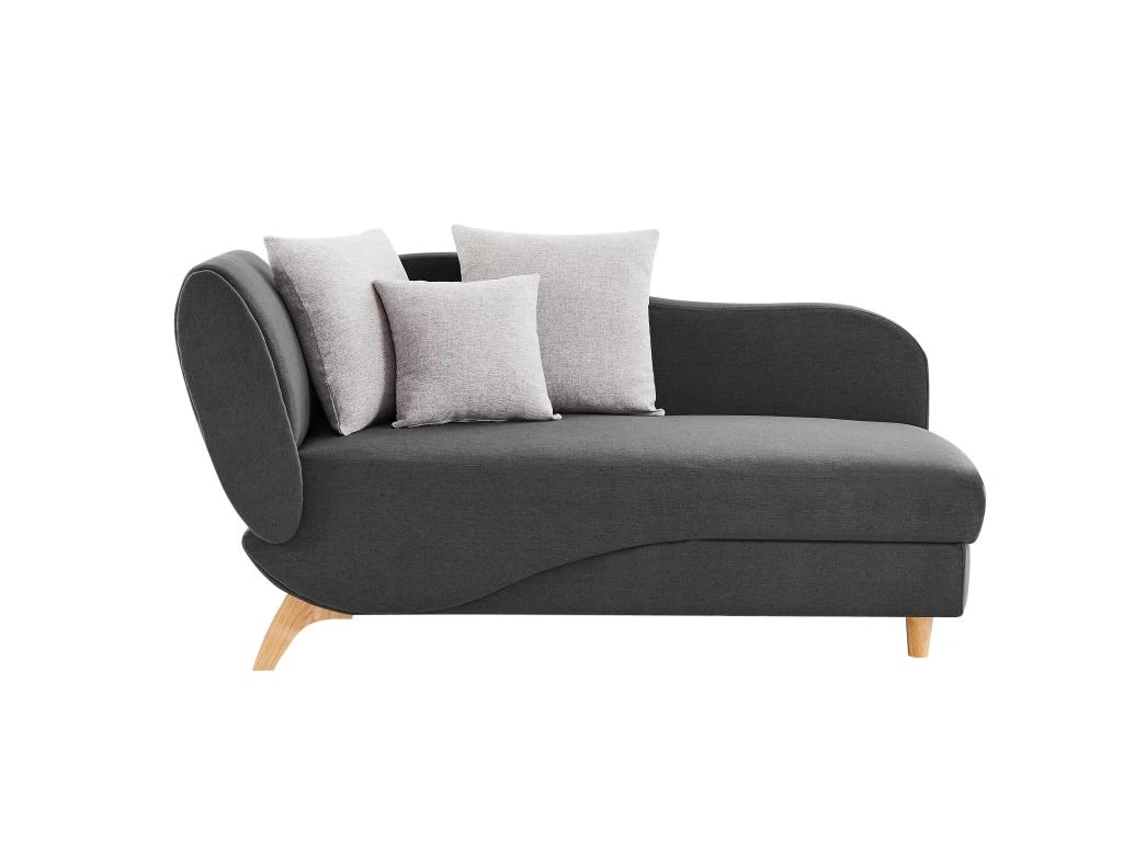 Méridienne Gauche Convertible En Tissu Anthracite Avec Coffre De Rangement PENELOPE 3 Méridienne Gauche Convertible En Tissu Anthracite Avec Coffre De Rangement PENELOPE – Image 3