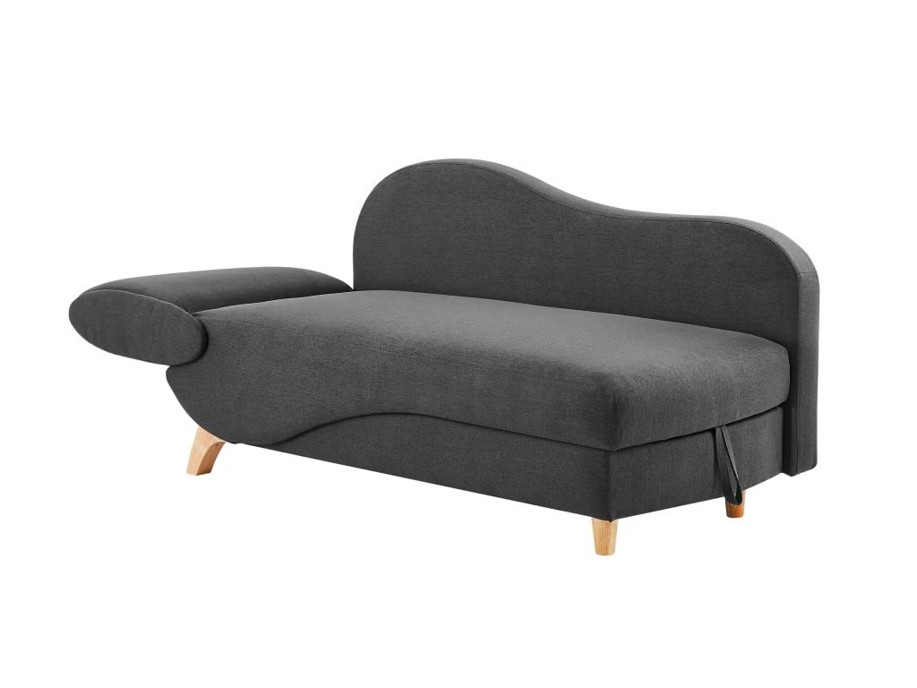 Méridienne Gauche Convertible En Tissu Anthracite Avec Coffre De Rangement PENELOPE 5 Méridienne Gauche Convertible En Tissu Anthracite Avec Coffre De Rangement PENELOPE – Image 5