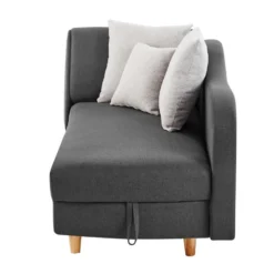 Méridienne Gauche Convertible En Tissu Anthracite Avec Coffre De Rangement PENELOPE 11 Méridienne Gauche Convertible En Tissu Anthracite Avec Coffre De Rangement PENELOPE -Promos Chesteris Boutique meridienne 8387769