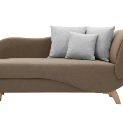 Méridienne Droite Convertible En Tissu Marron Avec Coffre De Rangement PENELOPE -Promos Chesteris Boutique meridienne 8397267