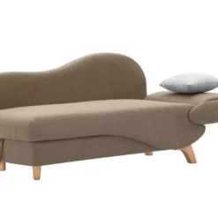 Méridienne Droite Convertible En Tissu Marron Avec Coffre De Rangement PENELOPE -Promos Chesteris Boutique meridienne 8397289