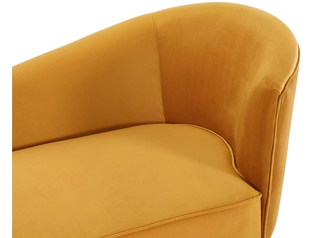 Méridienne Droite En Velours Jaune ABAJO 4 Méridienne Droite En Velours Jaune ABAJO – Image 4