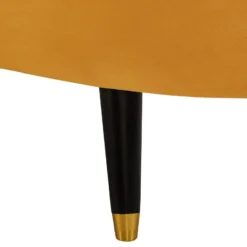 Méridienne Gauche En Velours Jaune ABAJO -Promos Chesteris Boutique meridienne 8874009