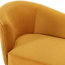 Méridienne Gauche En Velours Jaune ABAJO -Promos Chesteris Boutique meridienne 8874011