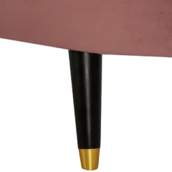 Méridienne Gauche En Velours Vieux Rose ABAJO -Promos Chesteris Boutique meridienne 8876079