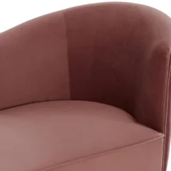 Méridienne Droite En Velours Vieux Rose ABAJO -Promos Chesteris Boutique meridienne 8876417