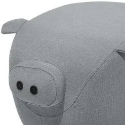 Tabouret Enfant En Tissu Gris Clair PIGGY -Promos Chesteris Boutique pouf 11831683