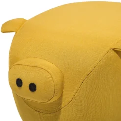 Tabouret Enfant En Tissu Jaune PIGGY -Promos Chesteris Boutique pouf 11836215