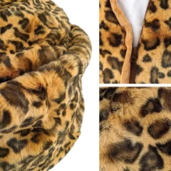 Pouf En Peluche Léopard Theo Avec Remplissage -Promos Chesteris Boutique pouf 12252817