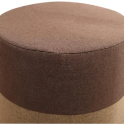 Pouf Assise Tissu Rond Marron Beige Vintage 45x35x35 9 Pouf Assise Tissu Rond Marron Beige Vintage 45x35x35 -Promos Chesteris Boutique pouf 12520953