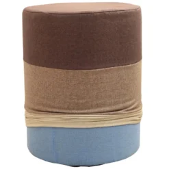 Pouf Assise Tissu Rond Marron Beige Vintage 45x35x35 11 Pouf Assise Tissu Rond Marron Beige Vintage 45x35x35 -Promos Chesteris Boutique pouf 12520957