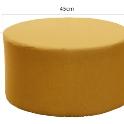 Pouf Tabouret Repose-pieds Rembourrée Bois Tissu Jaune 25x45x45 9 Pouf Tabouret Repose-pieds Rembourrée Bois Tissu Jaune 25x45x45 -Promos Chesteris Boutique pouf 12520963