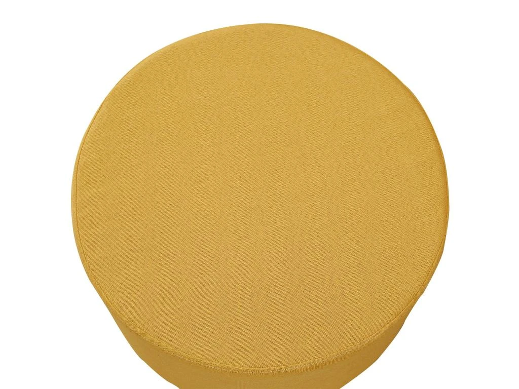 Pouf Tabouret Repose-pieds Rembourrée Bois Tissu Jaune 25x45x45 5 Pouf Tabouret Repose-pieds Rembourrée Bois Tissu Jaune 25x45x45 – Image 5