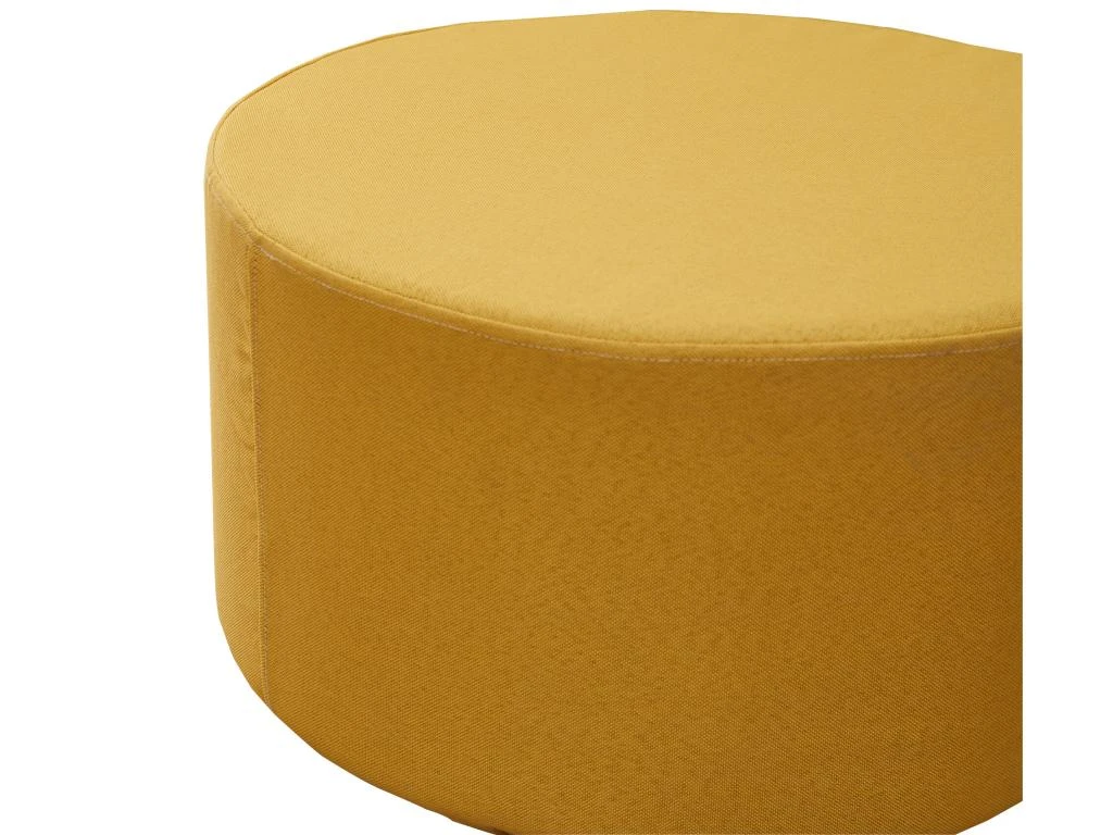 Pouf Tabouret Repose-pieds Rembourrée Bois Tissu Jaune 25x45x45 7 Pouf Tabouret Repose-pieds Rembourrée Bois Tissu Jaune 25x45x45 – Image 7