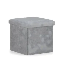 NILFIX - Pouf Avec Rangement Salon/chambre à Coucher/d'enfant - 31x31x30 Cm - Assise D'appoint