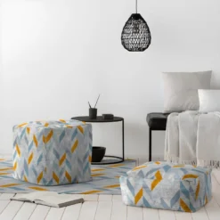 Pouf Amovible En Coton 50x50x25 Cm ENNAES -Promos Chesteris Boutique pouf 14000079