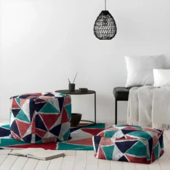 Pouf Amovible En Coton 50x50x50 Cm ADAME -Promos Chesteris Boutique pouf 14000251