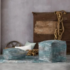 Pouf Amovible En Coton 50x50x50 Cm ARUSA -Promos Chesteris Boutique pouf 14000365