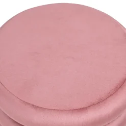 Pouf En Velours Rose ECAMBI -Promos Chesteris Boutique pouf 14507361