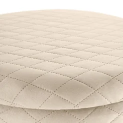 Pouf Tabouret Siège Coffre De Rangement Aspect Velours Matelassé Beige 08_0000576 -Promos Chesteris Boutique pouf 15010019
