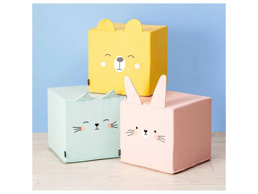 Pouf Enfant Cubique Lapin 2 Pouf Enfant Cubique Lapin â Image 2