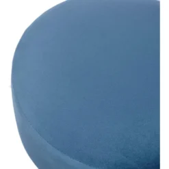 Tabouret Rembourré Pouf En Velours Bleu Pour Salon Chambre à Coucher -Promos Chesteris Boutique pouf 15949001