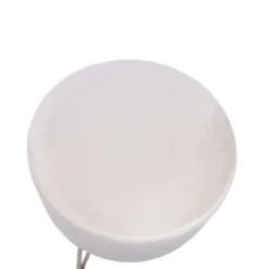 Tabouret En Velours Puff Rembourré Beige Avec Support En Fer -Promos Chesteris Boutique pouf 15949011